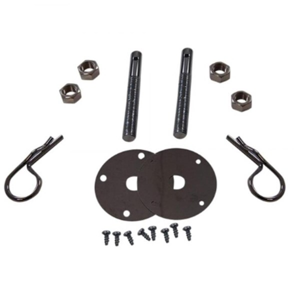 Racing Power R4051 0.5 in. Chrome Steel Hood Pin Set with Hair Pins RPC-R4051 - main