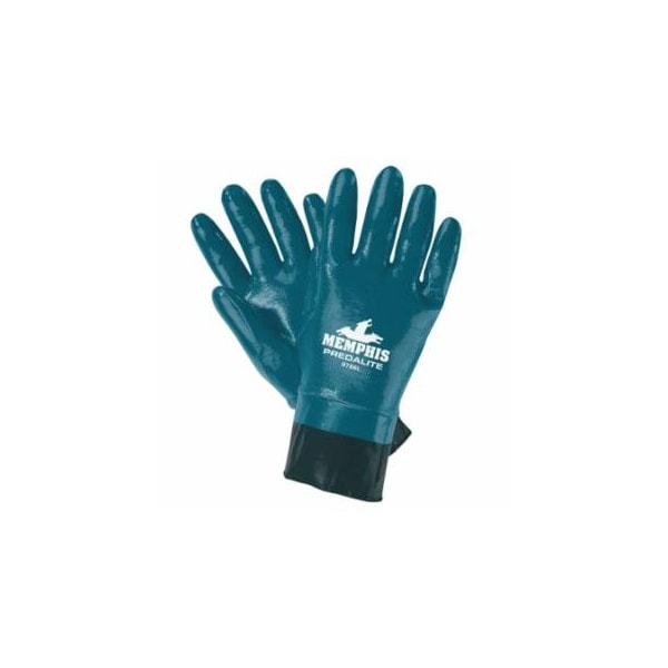 Mcr Safety Predalite Nitrile Coated Gloves, 9786, Fully Coated with PVC Safety Cuff, X-Large, Blue, 12PK 127-9786XL - main