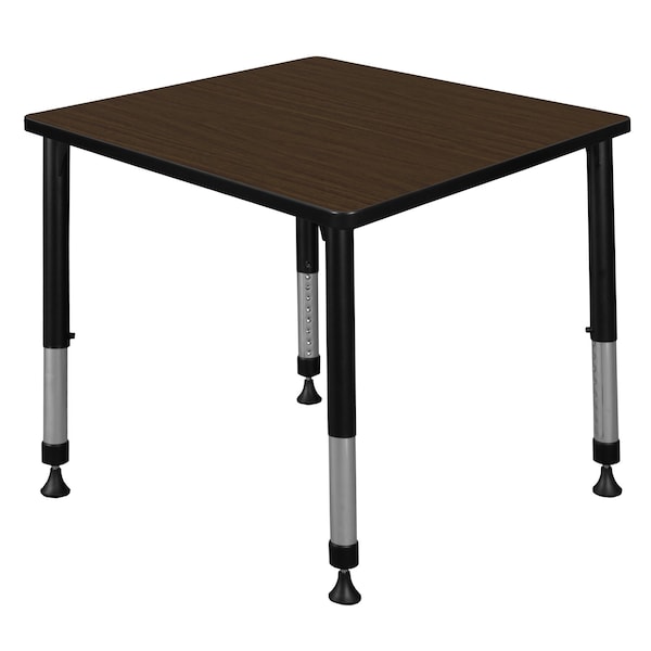 Regency Square Kee Height Adjustable Classroom Activity Table, 30 in W, 30 in L, Neo Walnut TB3030NWAPBK - main