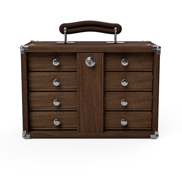 Gerstner 4-Drawer Dark Oak Mini Portable Chest - International GI-T12-D - main