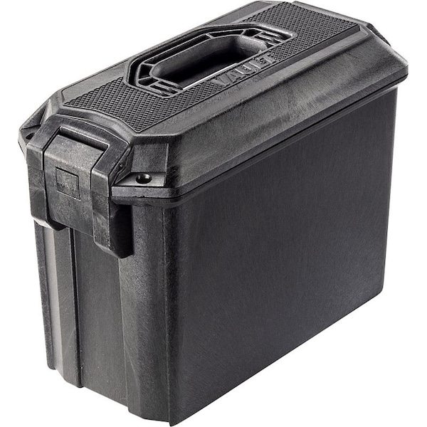 Pelican Vault Series Ammo Case, 6.27 in L, 7.9 in W, 11.93 in H, ABS/Polyethylene, Black VCV250-0010-BLK - main
