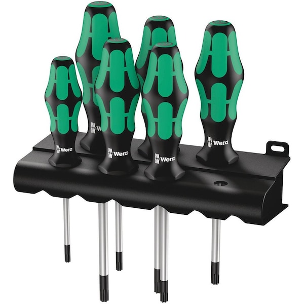 Wera 367/6 TORX Screwdriver set Kraftform Plus and rack, 6 pieces 5028062001 - main