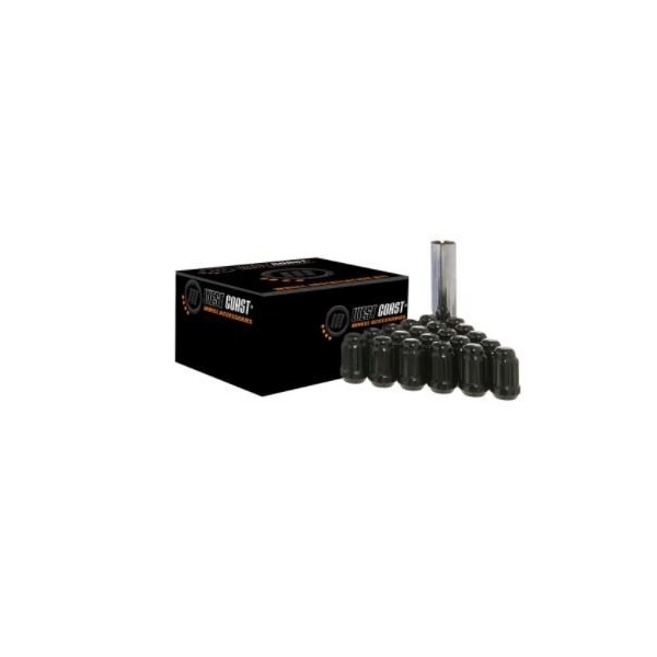 Wc Wheel Acc WHEEL INSTALLATION KIT 5 Lug Kit 12 Inch x 20 Thread Size 60 Degree Conical Acorn Spline Drive W55012SB - main