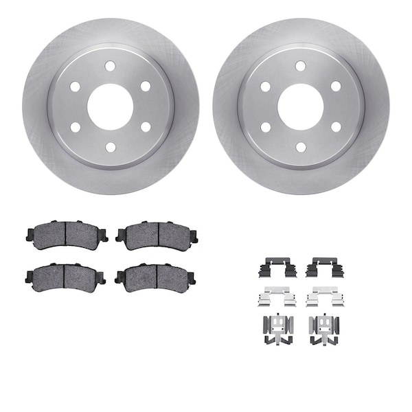 Dynamic Friction Co DFC Brake Rotor- Heavy Duty Brake Pad includes Hardware 6412-48068 - main