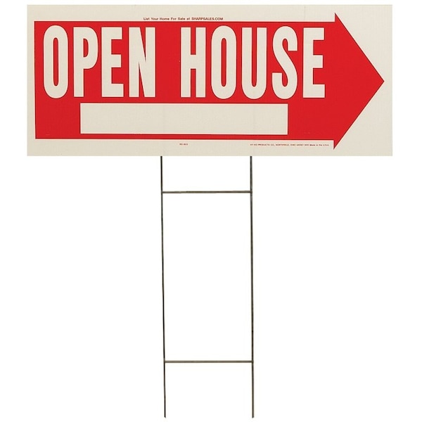 Hy-Ko Lawn Sign Open House 10X24In RS-803 - main