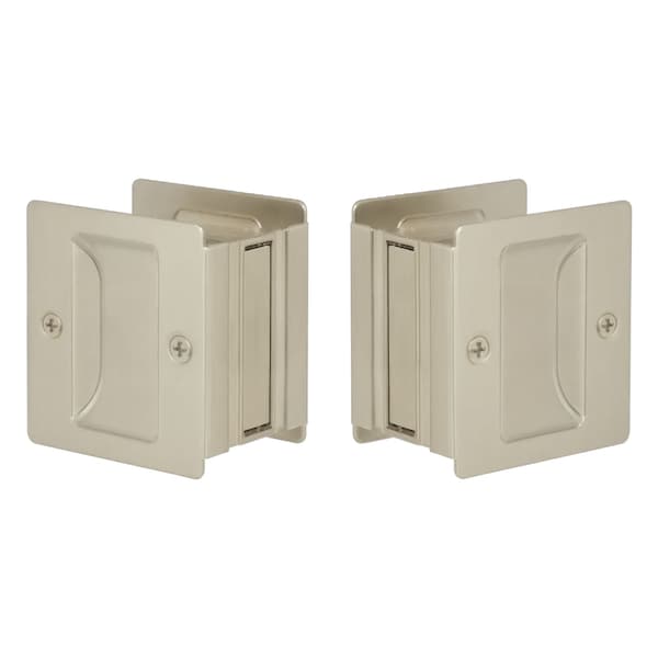 Emtek Pocket Door Locks Passage Satin Nickel EEPDSQU64SN - main