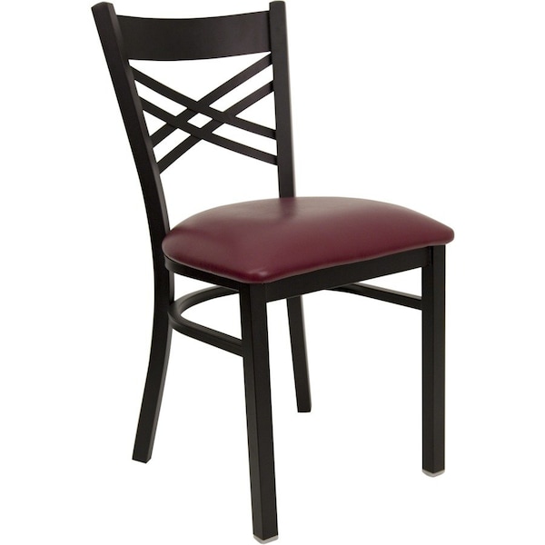Flash Furniture Hercules Restaurant Chair, 16-1/2 in W 17" L 32-1/4" H XU-6FOBXBK-BURV-GG - main