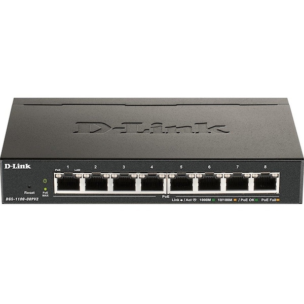 D-Link IS A SMART MANAGED 8 X 1GB POE PORT. WITH UP TO 30W OF PO DGS-1100-08PV2 - main