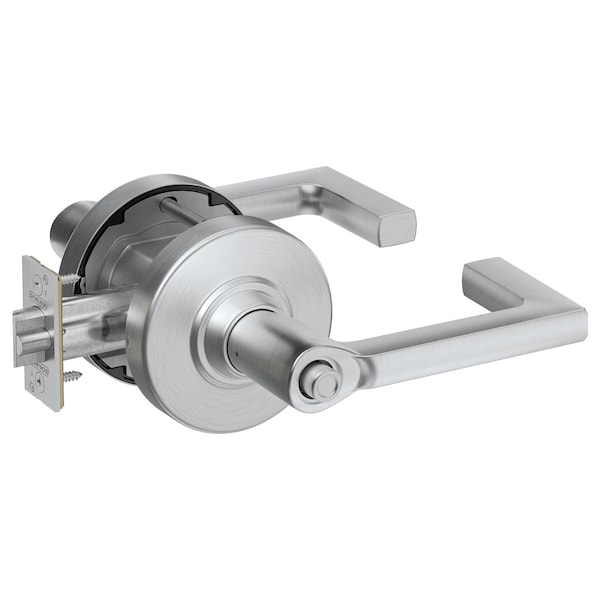 Schlage Grade 1 Entrance/Office Cylindrical Lock, Less Cylinder, Longitude Lever with Rose, Satin Chrome PC50L LON 626 - main