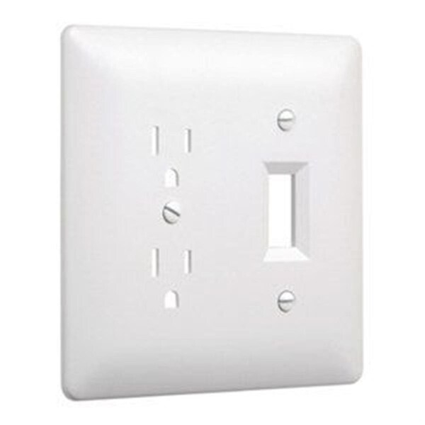 Boombox 2 Gang Toggle Wall Plate, White, 5PK BO2067764 - main