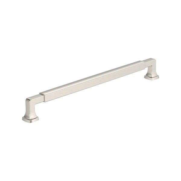 Amerock Stature 10-1/16 inch 256mm Center-to-Center Satin Nickel Cabinet Pull BP37400G10 - main