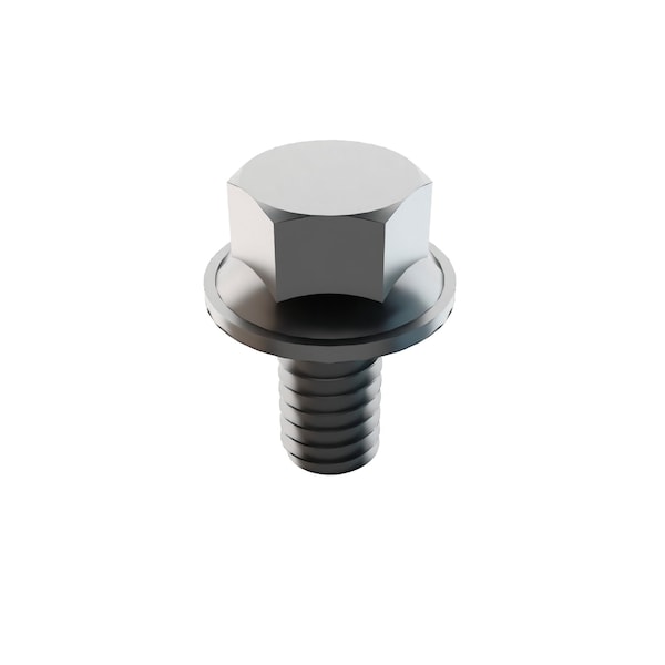 Zoro Select Not Graded, 1/4"-20 Standard Flange Bolt, Plain Stainless Steel, 1/2 in L, 10 PK 31-SFH-25C-50 - main