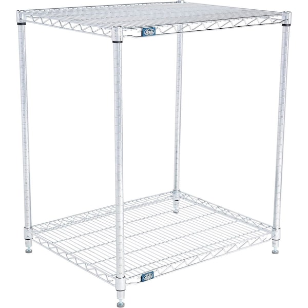 Global Industrial Nexel 2 Shelf, Stainless Steel Wire Shelving Unit, Starter, 30"W x 24"D x 34"H B3149631 - main