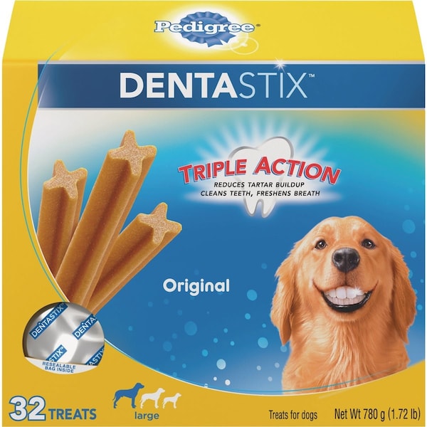 Pedigree Dentastix Large Dog Original Flavor Dental Dog Treat, 32PK 797010 - main