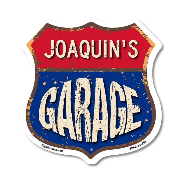 Signmission Joaquin's Garage, 12 Inch X 12 Inch, Aluminum Metal Sign SHI-A-12-383-JOAQUIN - main