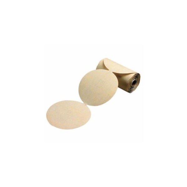 Carborundum Gold Aluminum Oxide Dri-Lube Paper Discs, 6 in Dia., P400 Grit, Roll 481-05539510557 - main