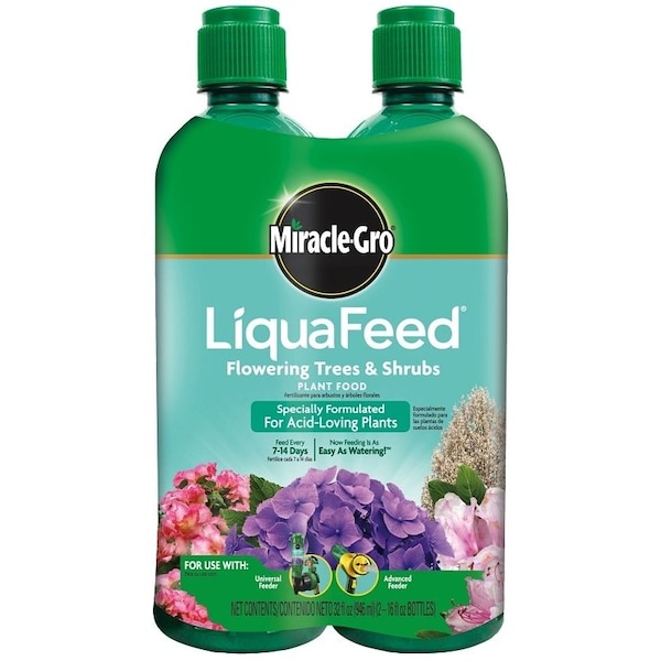 Miracle-Gro LiquaFeed Flowering Tree and Shrub Plant Food, 16 oz Bottle, Liquid, 9-3-3 N-P-K Ratio 112100 - main
