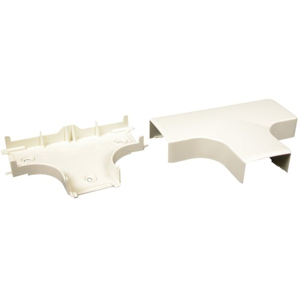 Legrand Tee Raceway, PN05 Series, 1 Channel, 2.93 in W, 0.625 in H, 4-3/4 in L, Ivory PN05F15V - main