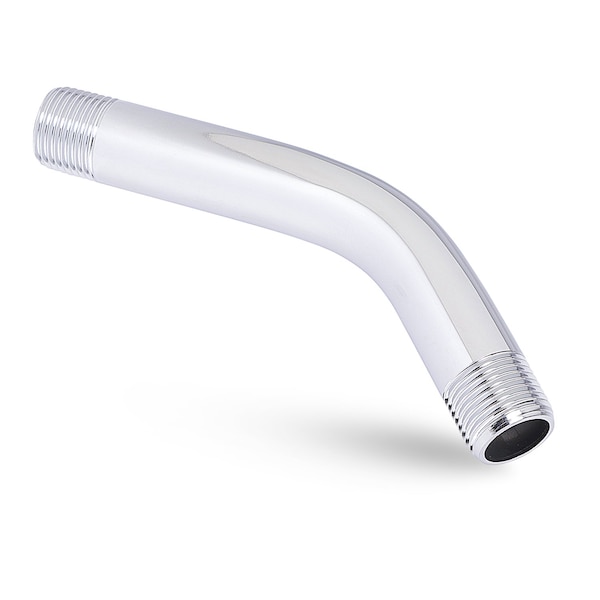 Supplygiant Shower Arm 6 in Stainless Steel Wall Mounted Shower Arm, 1/2 in Threaded IPS, Chrome Plated Finish 74-TB8-D - main