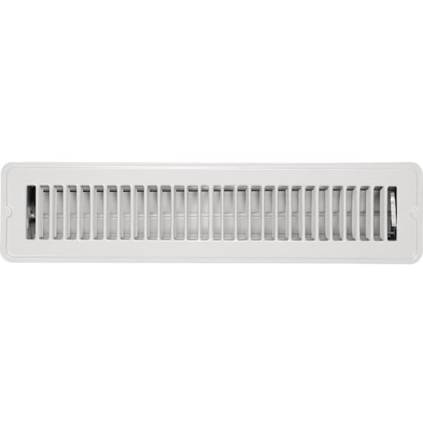 Home Impressions 2-1/4'' x 14'' White Steel Floor Register 1FL0214WH-NH - main