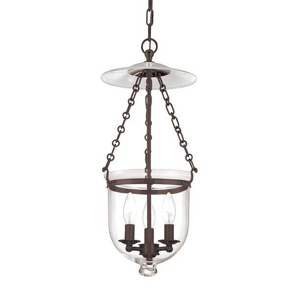 Hudson Valley Lighting Hampton 3 Light Pendant 10.25 In. Old Bronze/clear 252-OB-C1 - main