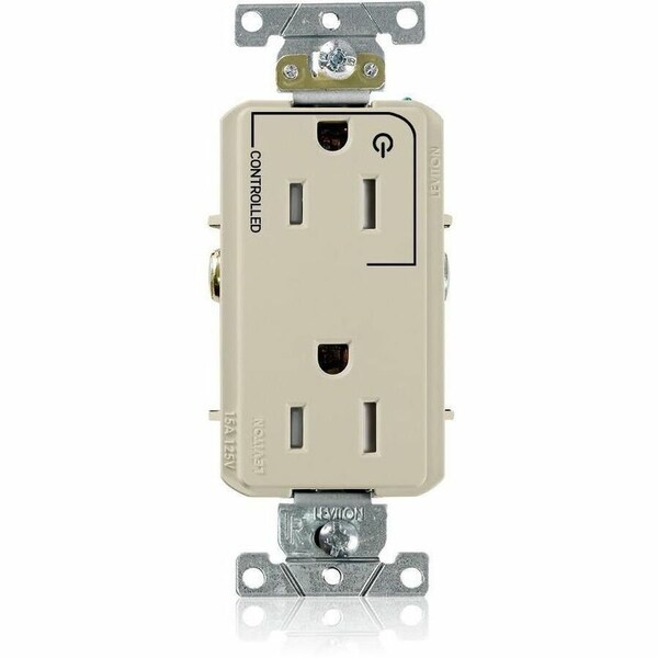 Leviton Dec Plus Dup 15A 125V TR 1Mrk-Ctrl Ivr TDR15-S1I - main