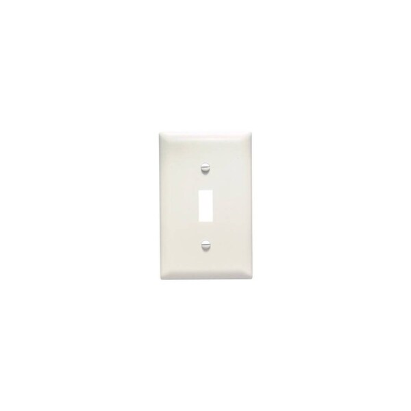 Pass & Seymour TradeMaster TP Wallplate, 4.6875 in L, 2.937 in W, 1 -Gang, Nylon, Light Almond TP1LA - main