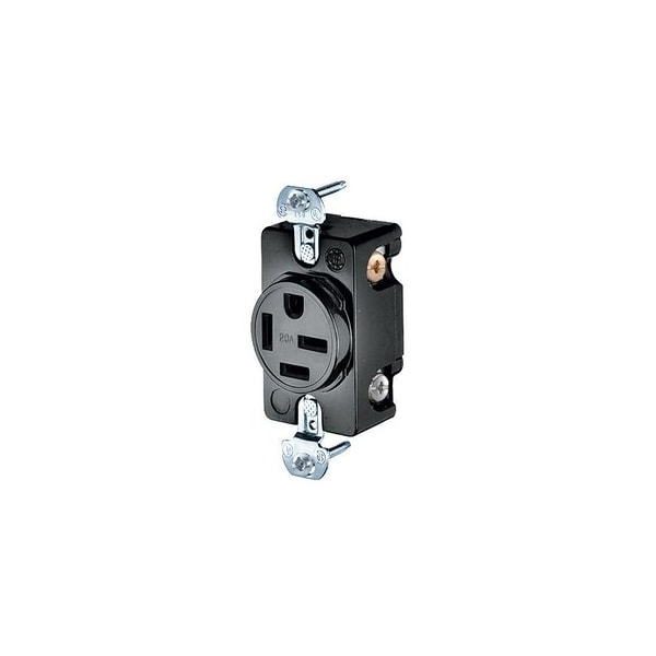 Hubbell 3-Pole 4-Wire 20A 250V AC Industrial Receptacle, 15-20R, Black HBL8420 - main