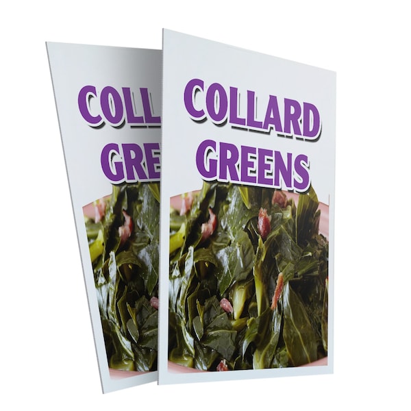 Signmission Collard Greens, Plastic Signs Only 24 Inch x 36 Inch, Corrugated Plastic, 2PK CSB-2436-2PACK-Collard Greens - main