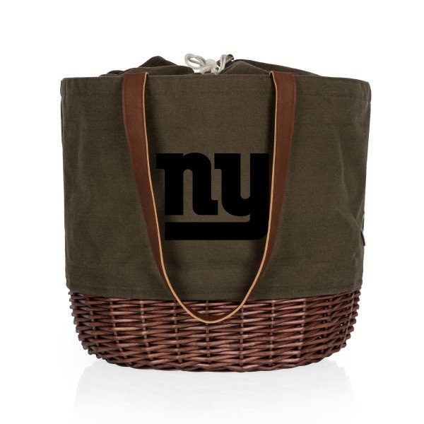 Picnic Time Family Of Brands NFL New York Giants - Coronado Canvas and Willow Basket Tote 203-00-140-214-2 - main