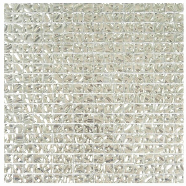 Apollo Tile Altin 12 in. x 12 in. Glossy Cloud Silver Glass Mosaic Wall and Floor Tile 18.69 sqft/case, 20PK APLFG028815SA - main