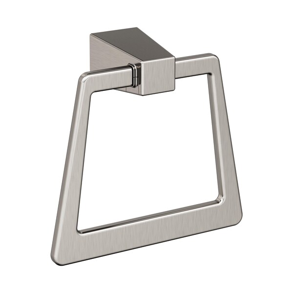 Amerock Blackrock Brushed Nickel Contemporary 6-13/16 in 173 mm Length Towel Ring BH36002G10 - main