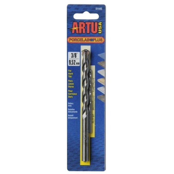 Artu 0 Drill Bit, 38 in Dia, 5516 in OAL, Flat Flute, 2Flute, 38 in Dia Shank, Straight Shank 1445 - main