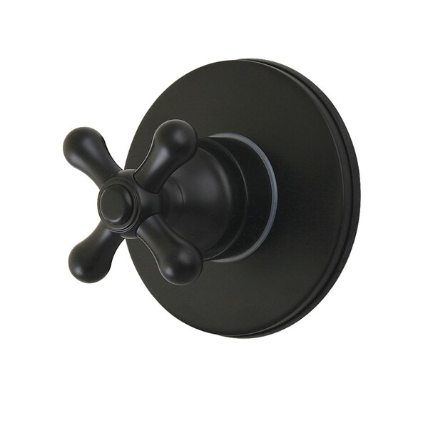 Kingston Brass Single-Handle Six-Way Diverter Valve with Round Trim Kit, Matte Black KS4030AX - main