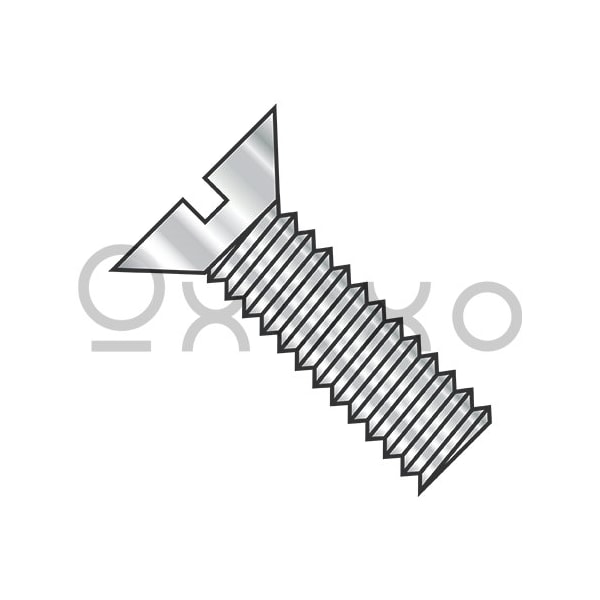 Oxoxo 1/2-13X1 1/4 Slotted Flat Machine Screw Fully Threaded 18-8 Stainless Steel, 100PK 246127 - main