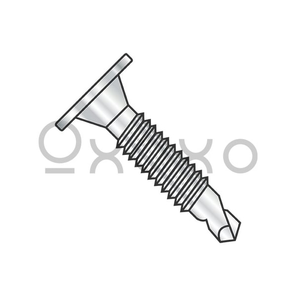 Oxoxo 1/4-20X3/4 Phil Wafer Head #3 Point Self Drill Scr Mach Scr Thd Full Th 410 Stainless Steel, 1000PK 479022 - main