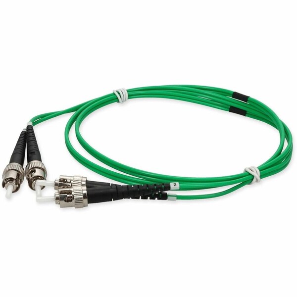 Add-On 1M ST MALE TO ST MALE OS2 STRAIGHT GREEN DUPLEX FIBER OFNR RISER-RATE ADD-ST-ST-1M9SMF-GN - main