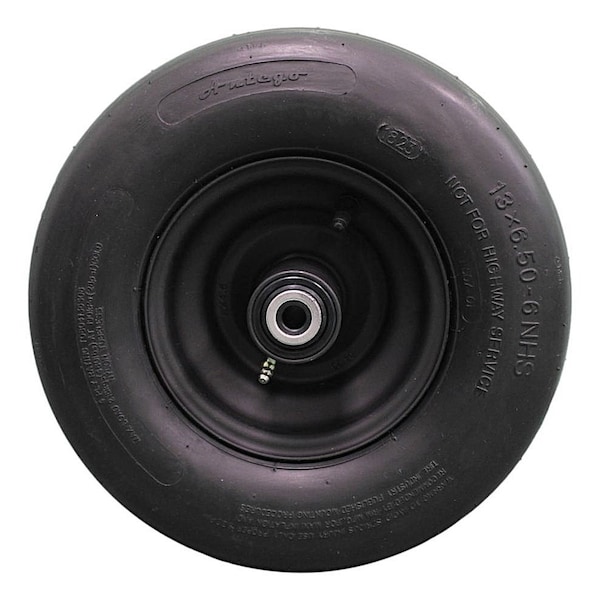 Antego 13 x 6.5-6 in Lawn Mower Tire & Wheel Assembly, Matte Black, 2 PK A6452320100804136506 - main