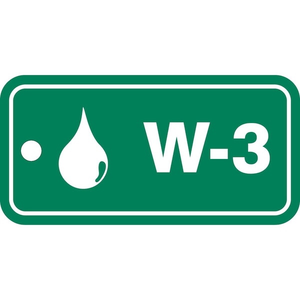 Accuform Energy Source ID Tag, W-3, 1.5inx3in, Plastic, 5PK TDF903VPM - main