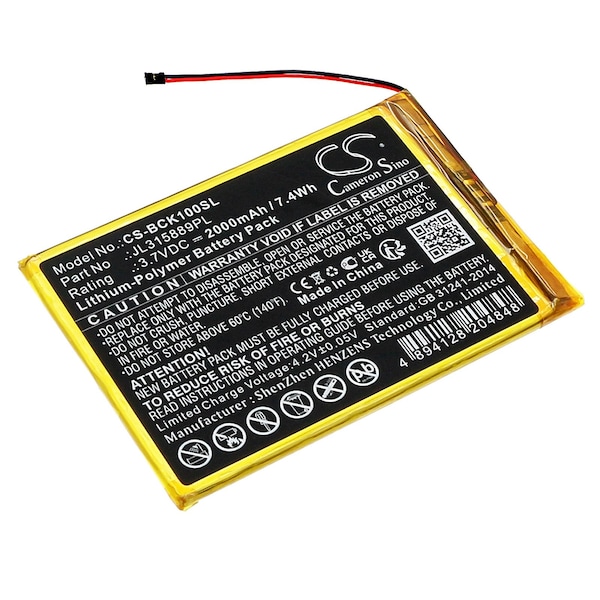 Ilc Bookeen Cybook Muse Hd Replacement 3.7V 2AH Lithium-Ion Battery CYBOOK MUSE HD BATTERY - main