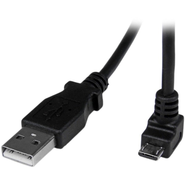 Startech.Com 2m Micro USB Cable - A to Down Angle Micro B USBAUB2MD - main