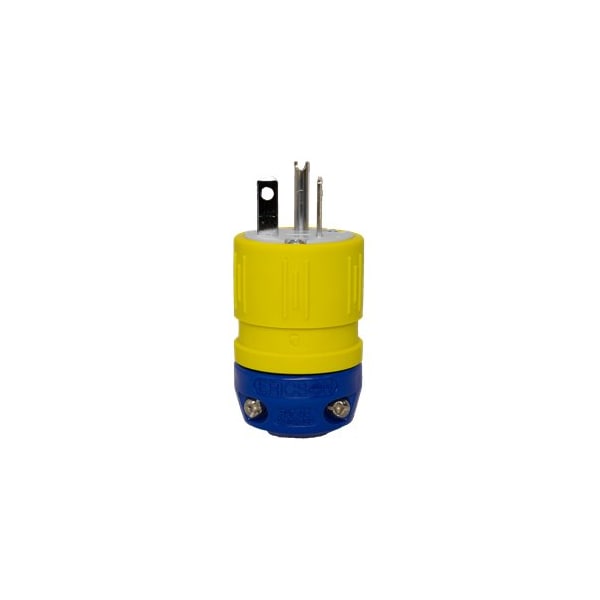 Ericson Straight Blade Plug, 5-20P, 20 A, 125V AC, 2 Pole, Screw Terminals, Grounded 1512-P - main