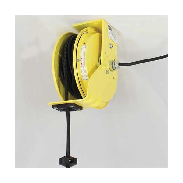 Kh Industries Retractable Cord Reel, 10 Amp, Blunt Cut, 25ft 16/3 Soow RTBA3L-WW-B16F - main