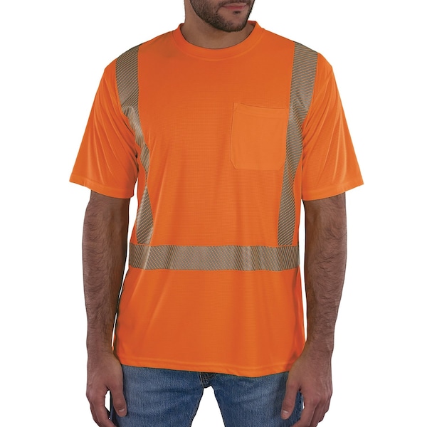 Ergodyne Hi-Vis Shirt, M, Orange, Short Sleeve 22243 - main