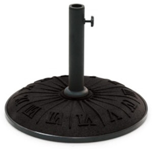 International Caravan and BK Outdoor Resin Roman Numerical Umbrella Stand Black 23900-15/BK - main