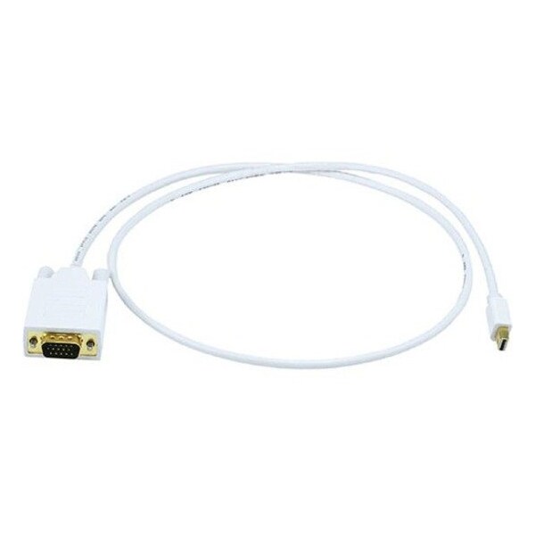 Monoprice 3ft 32AWG Mini DisplayPort to VGA Cable - White 6002 - main