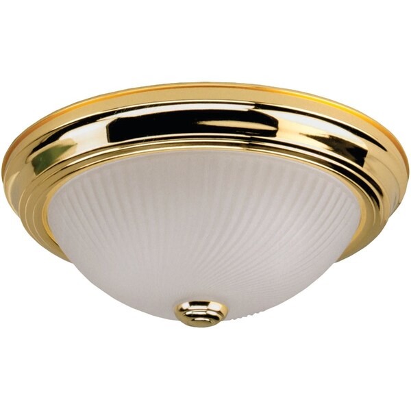 Home Impressions 11'' Polished Brass Incandescent Flush Mount Ceiling Light Fixture IFM211PB - main