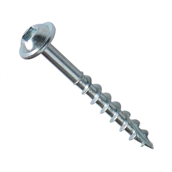 Big Horn Wood Screw, #7, 1-1/4 in, Stainless Steel Flange Round Head Square Drive 12609 - main
