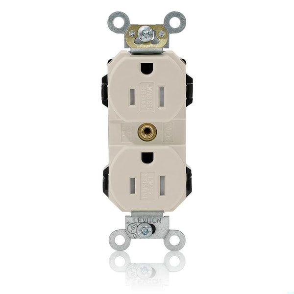 Leviton Straight Blade Receptacle, 5-15R, 15 A, 125V AC, Self-Grounded MT562-ST - main