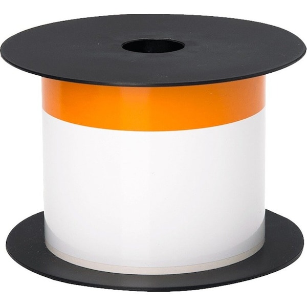 Brother Pre-CutLabelStockRoll, Orange/White, Gloss BMSLT35WARN - main